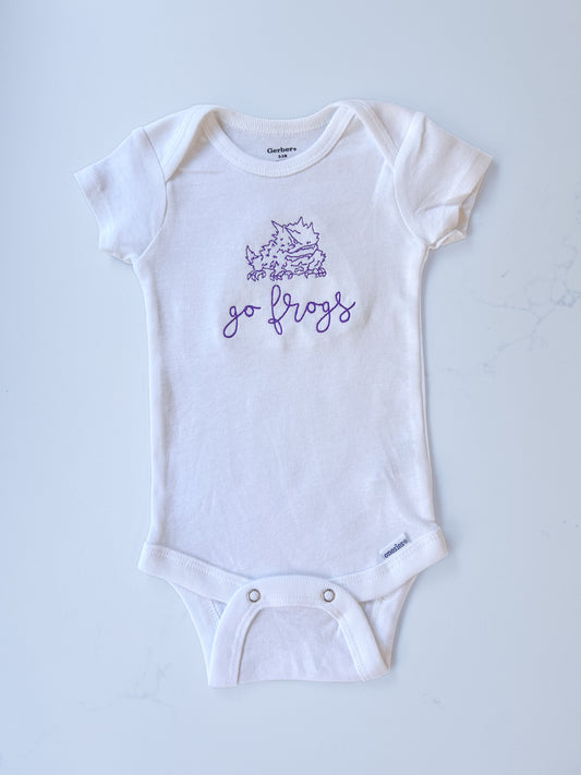 G O FROGS onesie