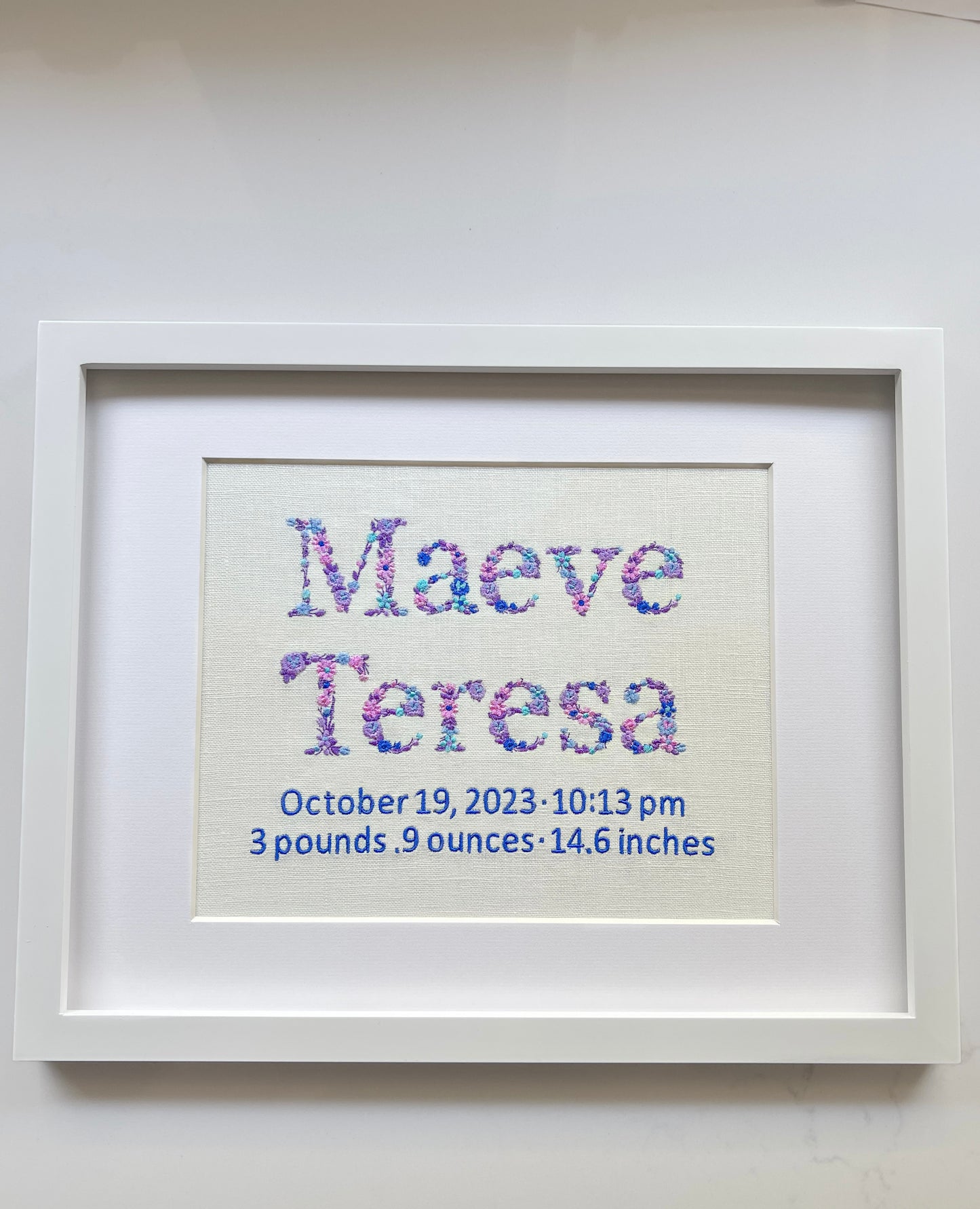 Birth announcement | Floral name