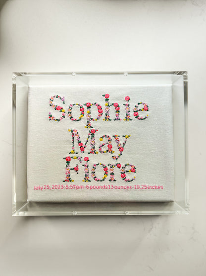 Birth announcement | Floral name