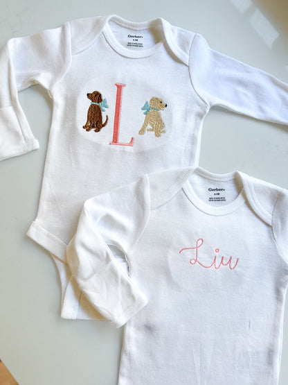 P U P P Y onesie bundle