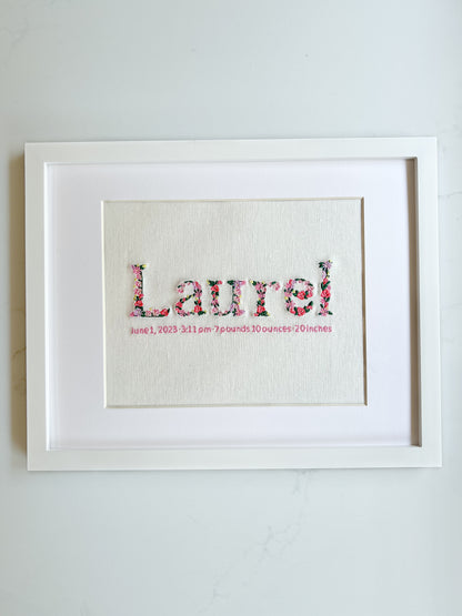 Birth announcement | Floral name